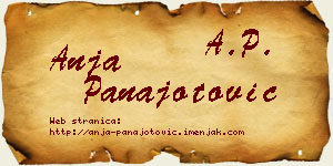 Anja Panajotović vizit kartica